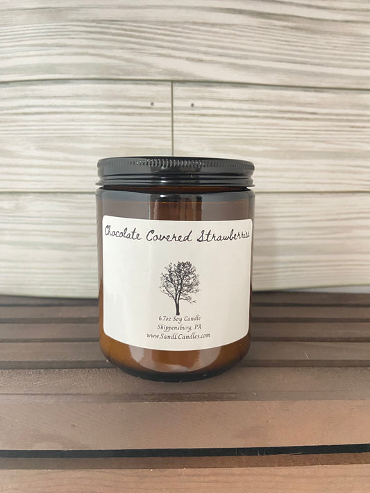 Chocolate Covered Strawberry Single Wick Soy Candle