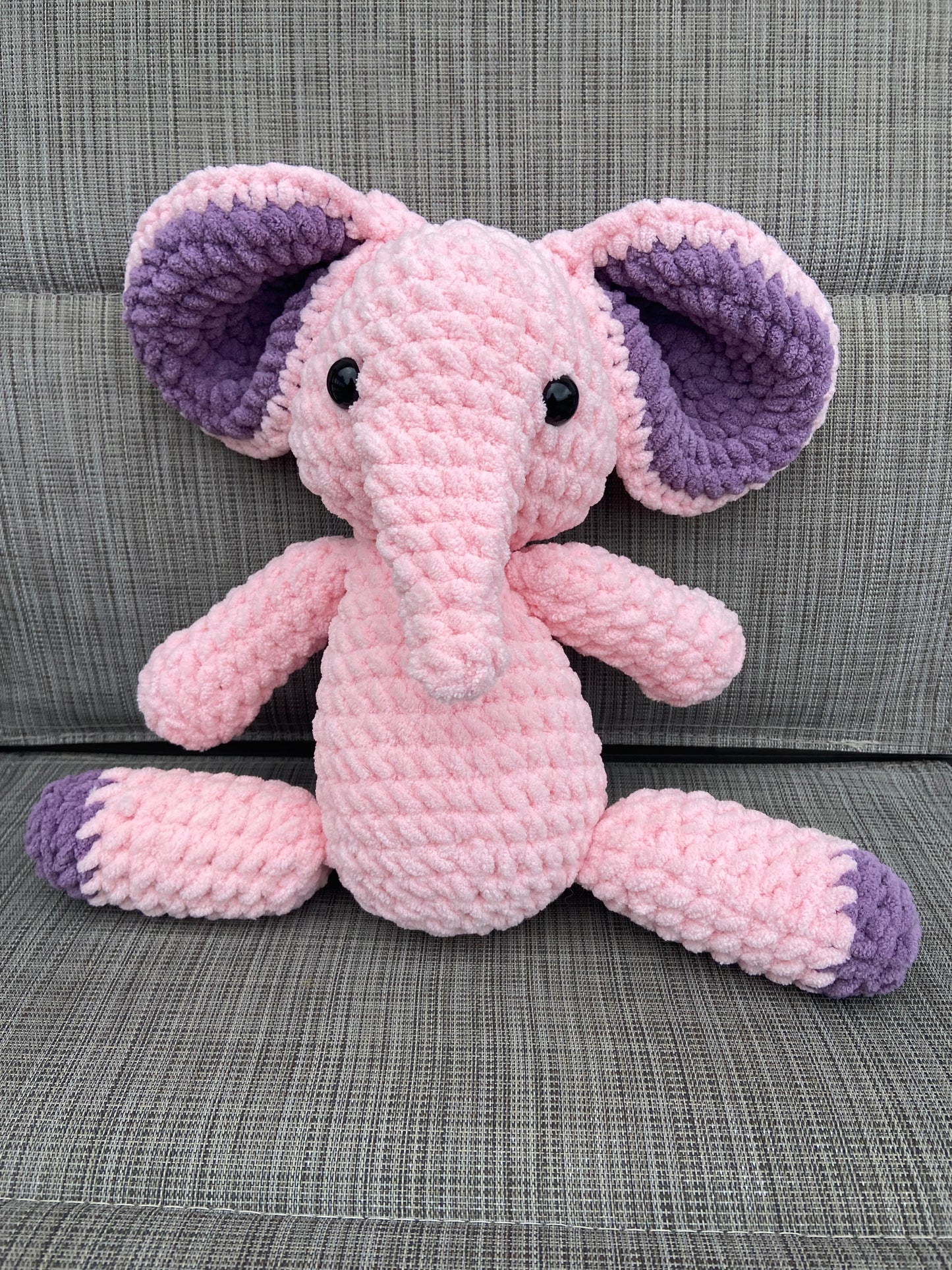 Handmade Crochet Pink Elephant: Charming and Cuddly Plush Toy for Kids