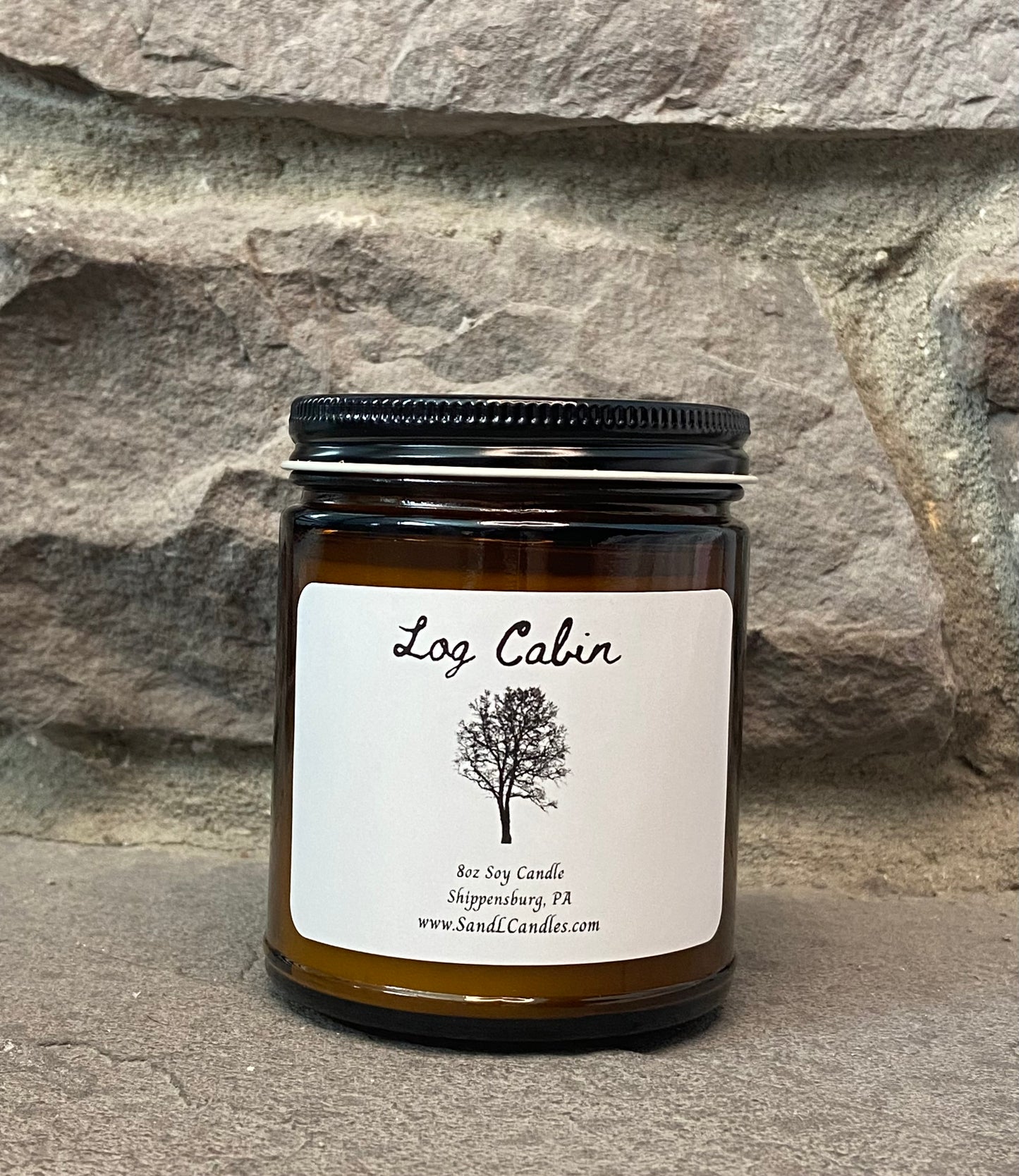 Log Cabin Single Wick Soy Candle